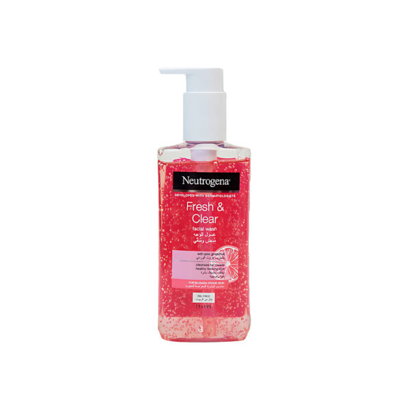 neutrogena fresh & clear facial wash with pink grapefruit (200ml)